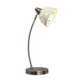 All The Rages All The Rages LD1000-WHT Porcelain Flower Desk Lamp in Brushed Nickel - White LD1000-WHT